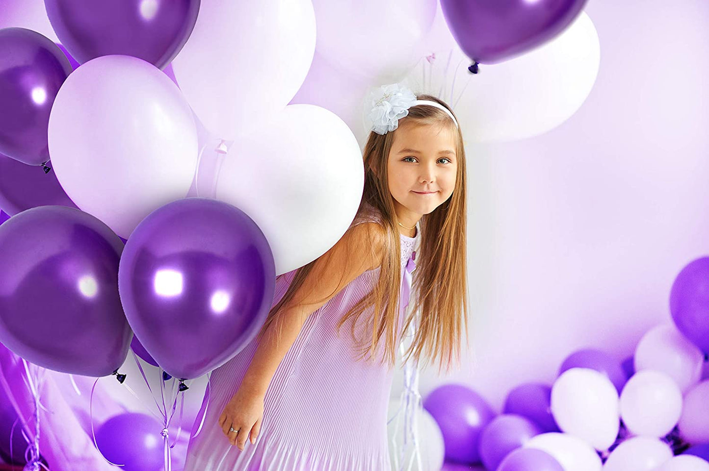 metallic purple latex balloon thick