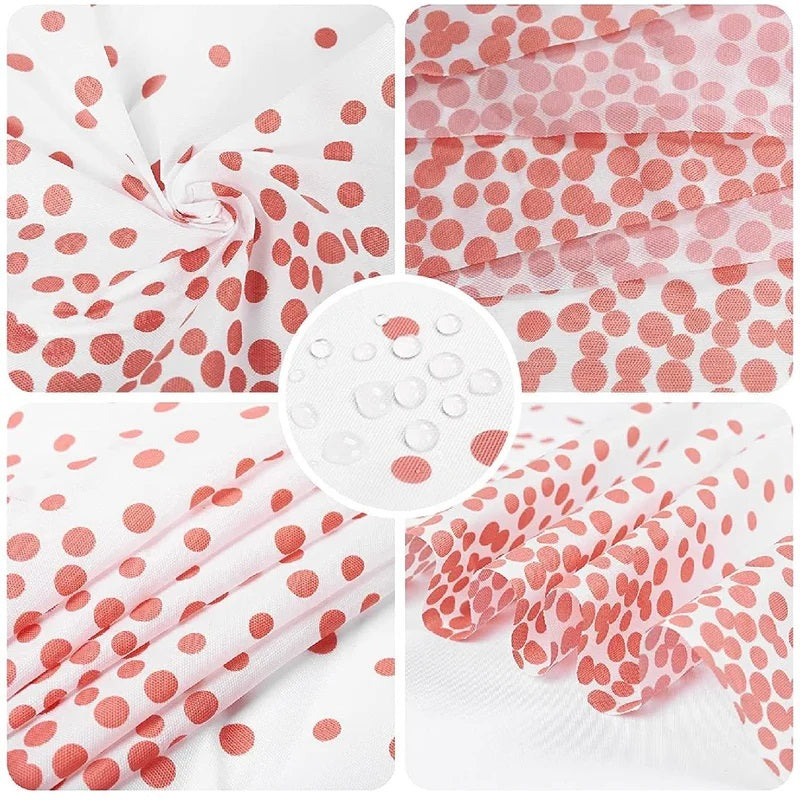 Confetti Rectangular Table Covers - red