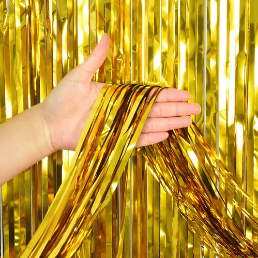 2*1M Backdrop Curtain foil - Gold