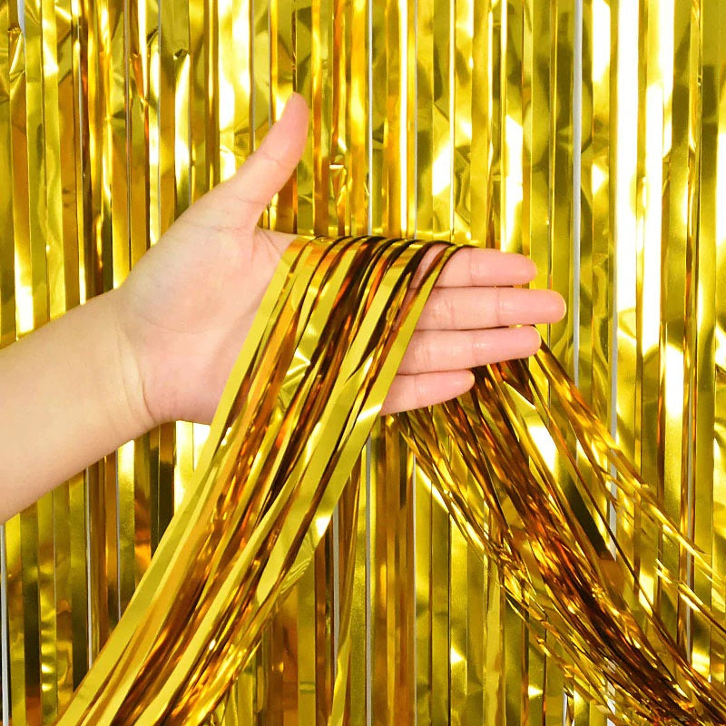 2*1M Backdrop Curtain foil - Gold