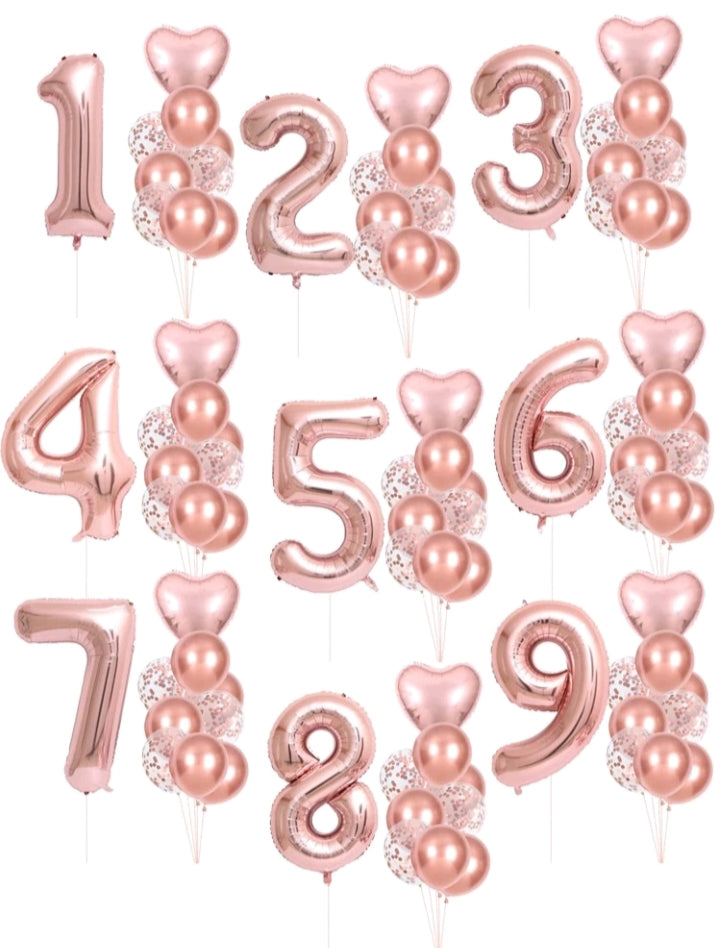rosegold Birthday Decoration Set