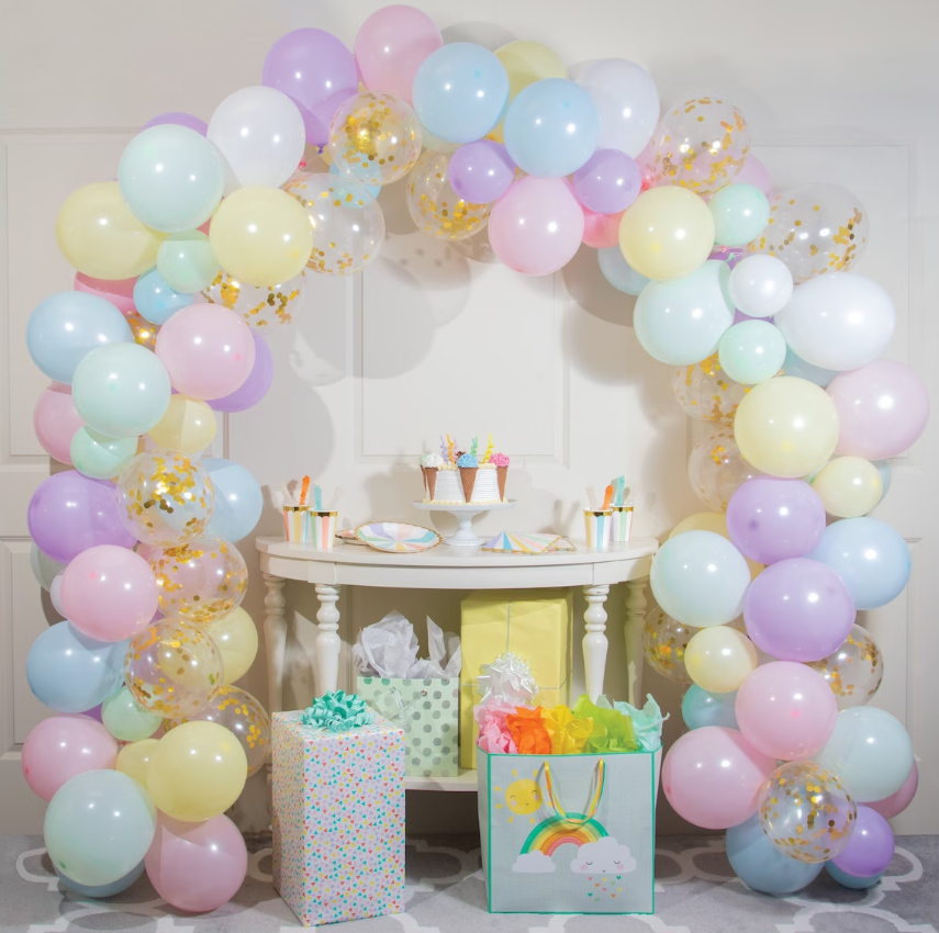 rainbow pastel garland