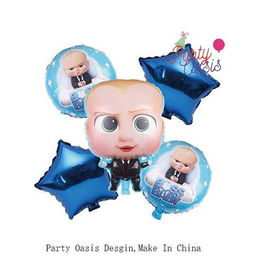 Baby Boss theme birthday foil balloon