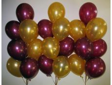 Burgundy gold Balloons