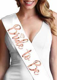 Bridal Shower Party Sash - bride to be rosegold