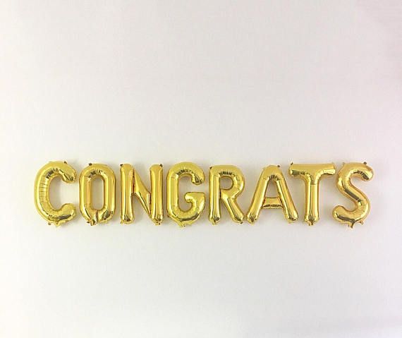congrats foil Banner gold