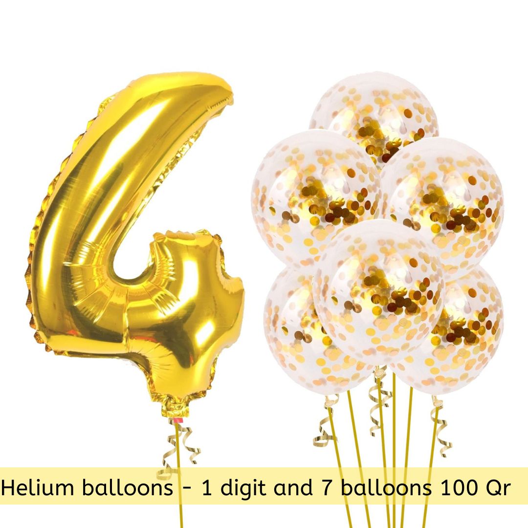 Fourth Birthday Helium Balloon Birthday Decoration