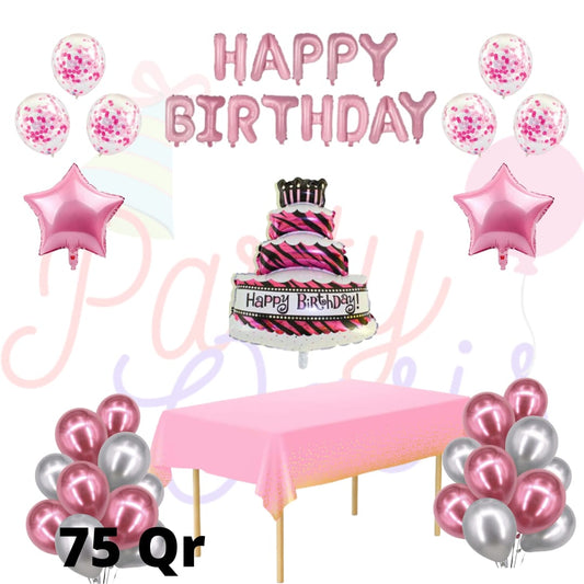 pink Birthday Decoration Set