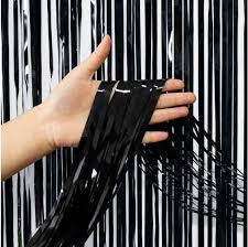 2*1M Backdrop Curtain foil  - black