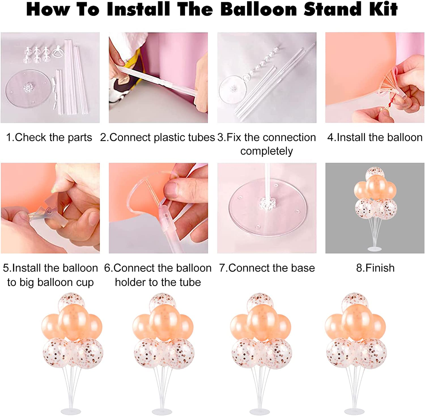7 balloons holder stand