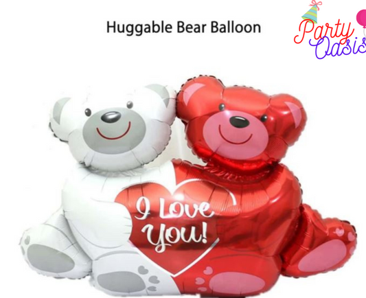 Hug teddy bear  foil balloon