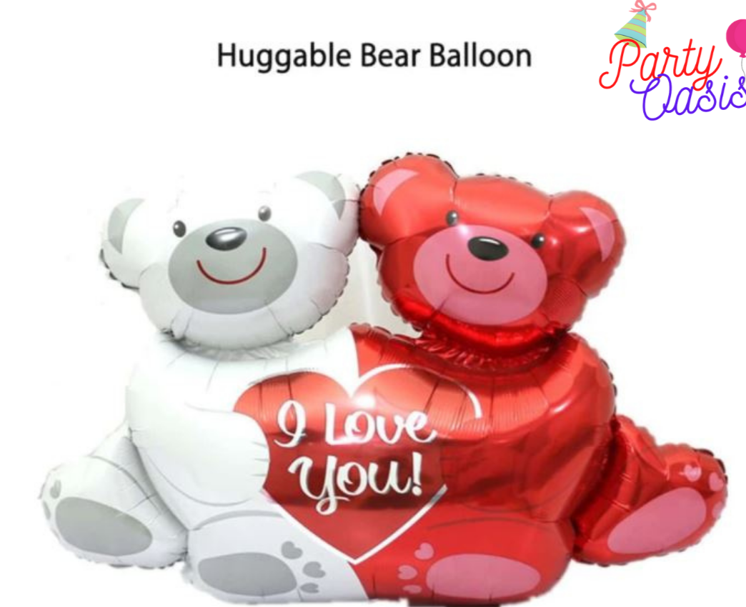 Hug teddy bear  foil balloon