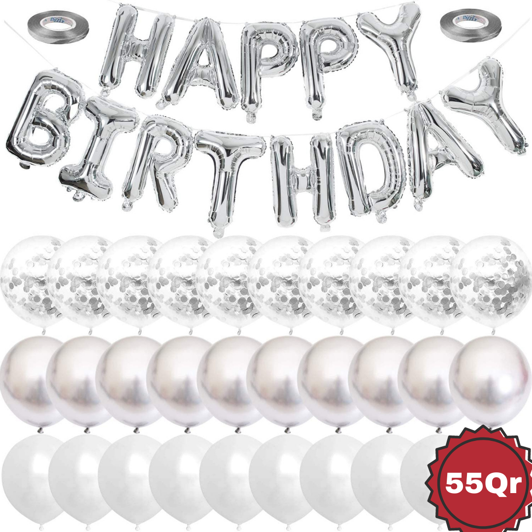Silver birthday set