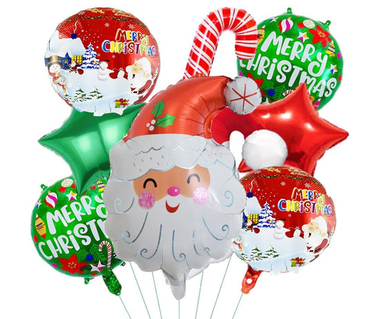 candy santa foil balloon set