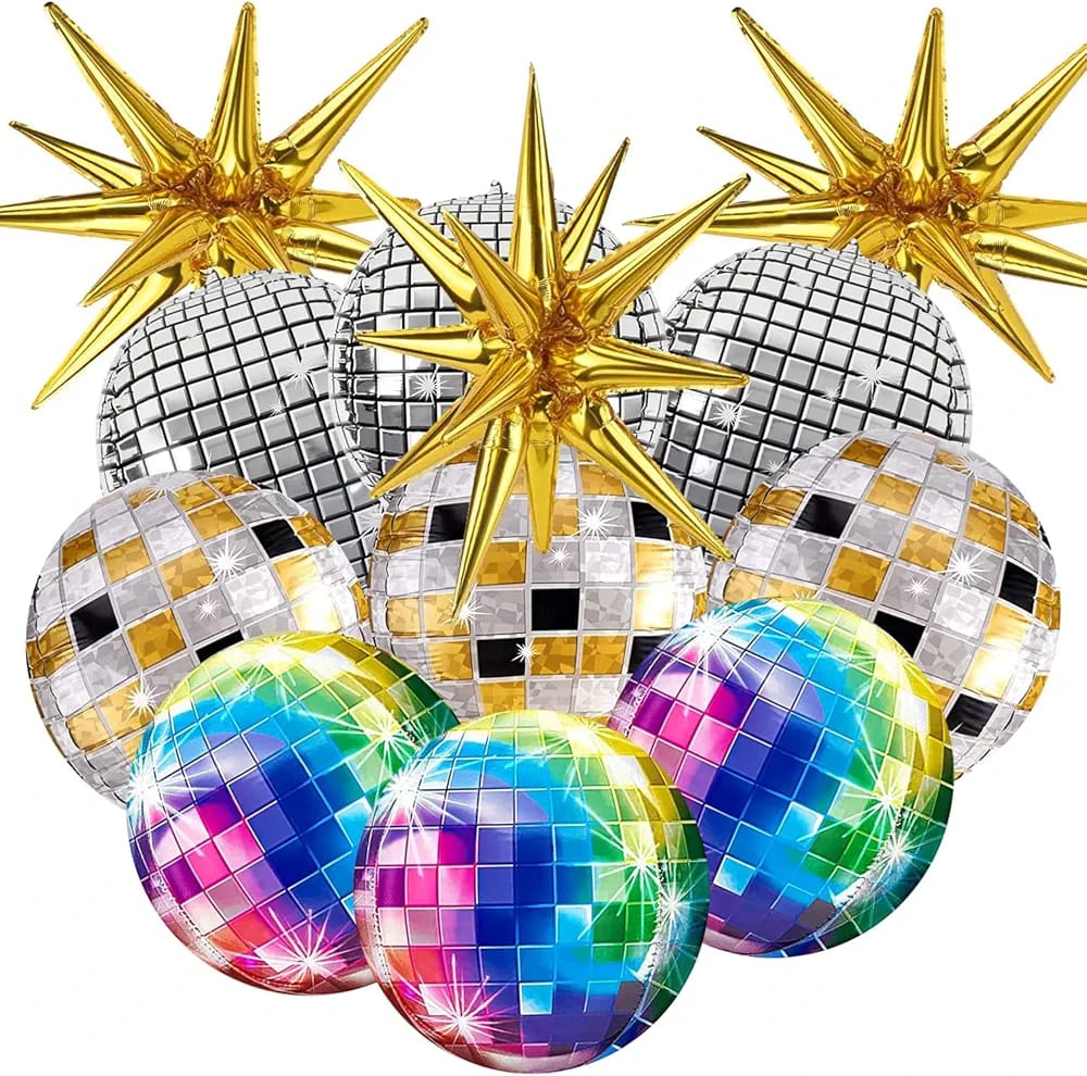 Disco Party Balloons Pack of 12 Pcs