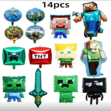 14 Pcs Minecraft Foil Balloon Set