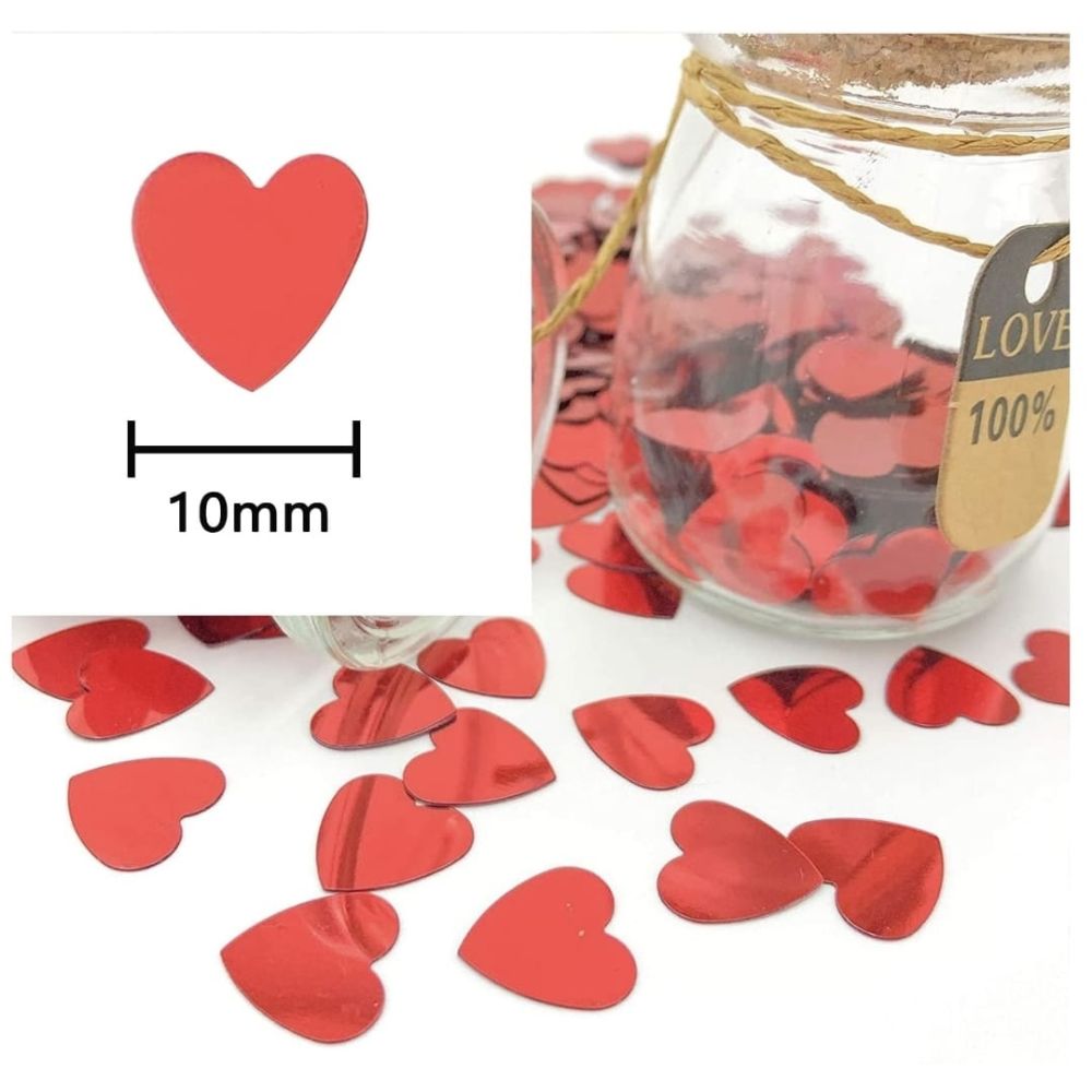 Red Foil Heart Confetti 1 Pack