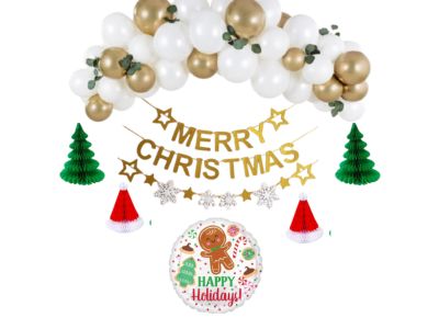 christmas decoration with garland - holiday season