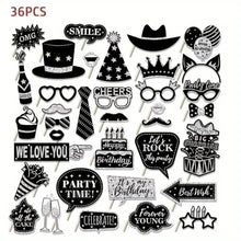 Black Silver Photo Props