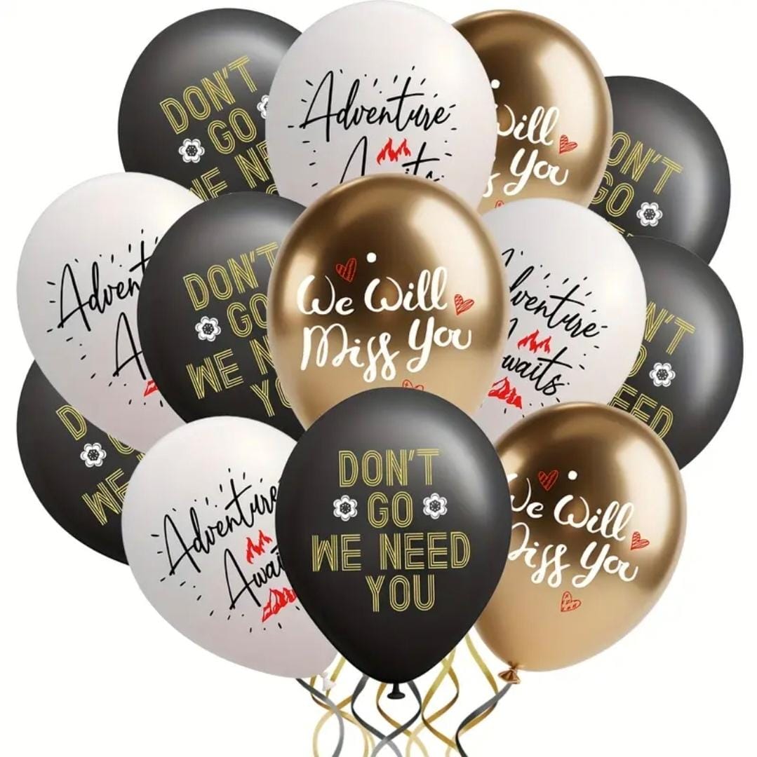 Farewell Helium Balloon Bunch 10pcs