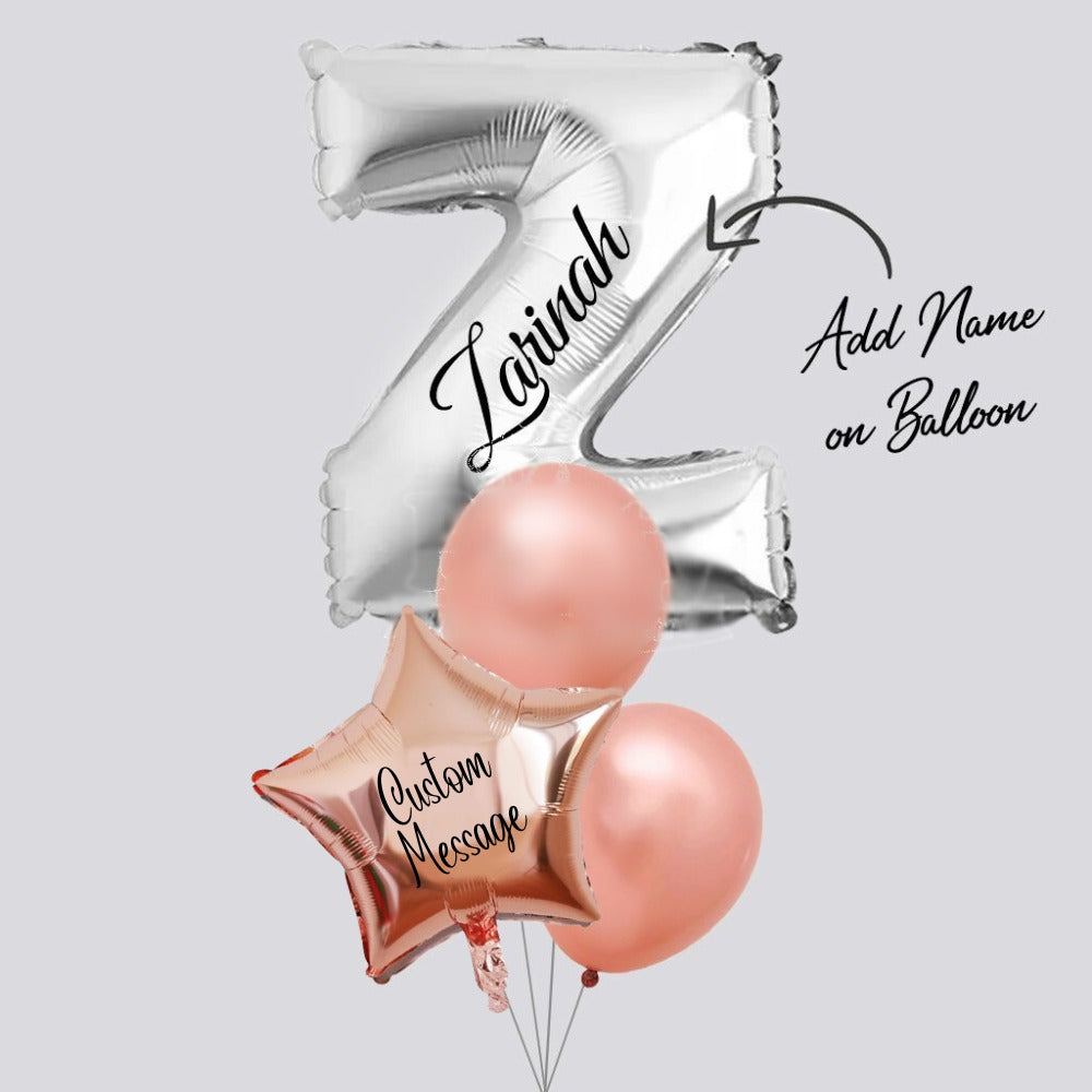 Personalized Alphabet  Balloon With Custom Message