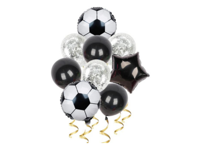 football and star foil balloon