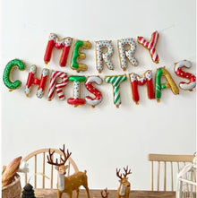 Candy Merry Christmas Foil Text Banner - Non Inflated