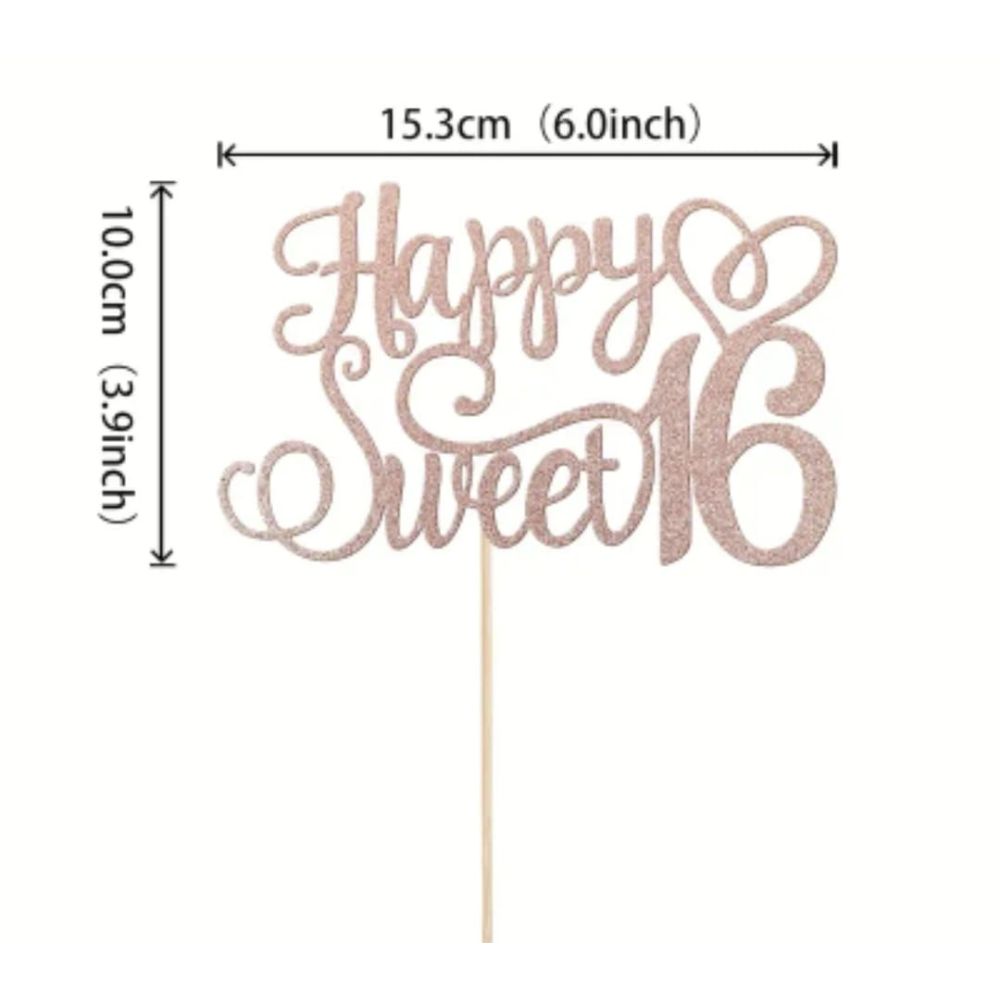 Sweet 16 Sixteen Cake Topper