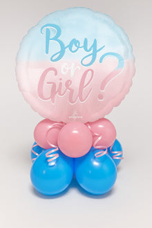 Boy or girl foil balloon center piece -  air filled