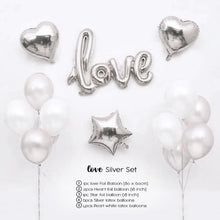 Elegant Silver Love Balloon Set – DIY or Ready-to-Use