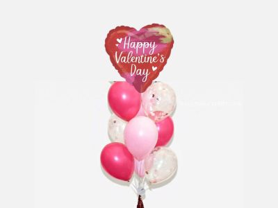 Pink Shade Valentines Day Helium Bunch