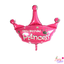 Happy Birthday Princess foil balloon pink crown