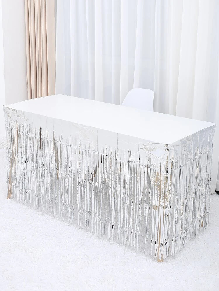 Silver foil Table skirts