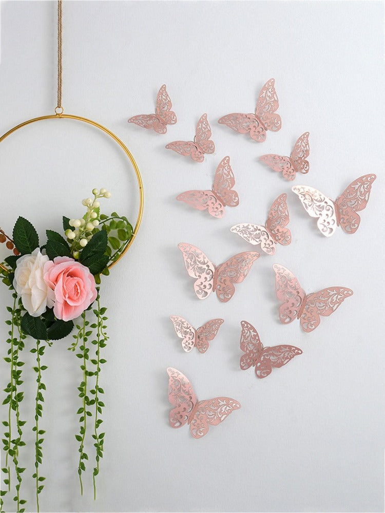 Butterfly decorations - pack of 12 with glue dots