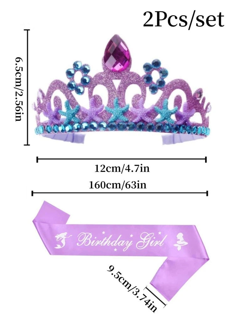 mermaid sash and tiara