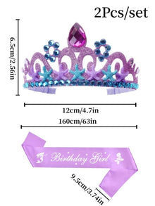 mermaid sash and tiara