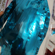 Light Blue Curtain Foil Tinsel Fringe Curtain, 1m x 2m