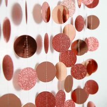 4m Rose Gold Glitter Circle Garland decoration