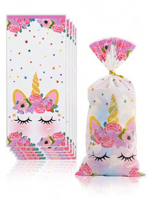 25 Pieces Of Enchanting Unicorn Themed Gift Bags Perfect For Birthday Parties And Special Celebrations Each Bag Measures 27.5 Cm X 12.5 Cm