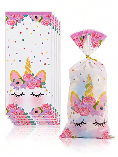 25 Pieces Of Enchanting Unicorn Themed Gift Bags Perfect For Birthday Parties And Special Celebrations Each Bag Measures 27.5 Cm X 12.5 Cm