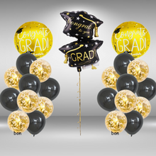 Graduation Balloon Bouquet – "Congrats GRAD" Set Helium-Filled