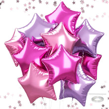 Fuchsia Pink and Lilac Star Foil Balloons 18 Inches