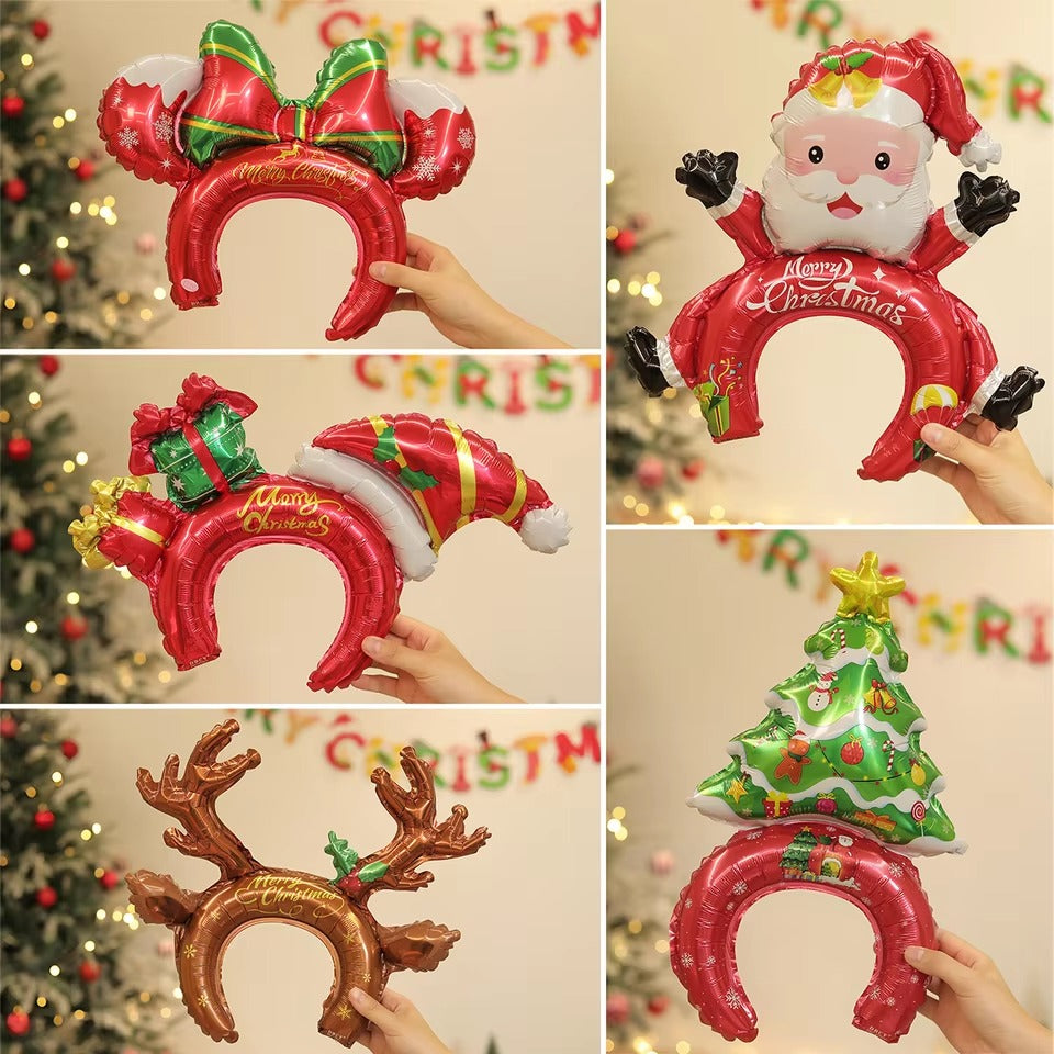 Holiday Seasonal Greeting Hairband - Non Inflated