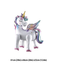 Unicorn foil balloons air-filled