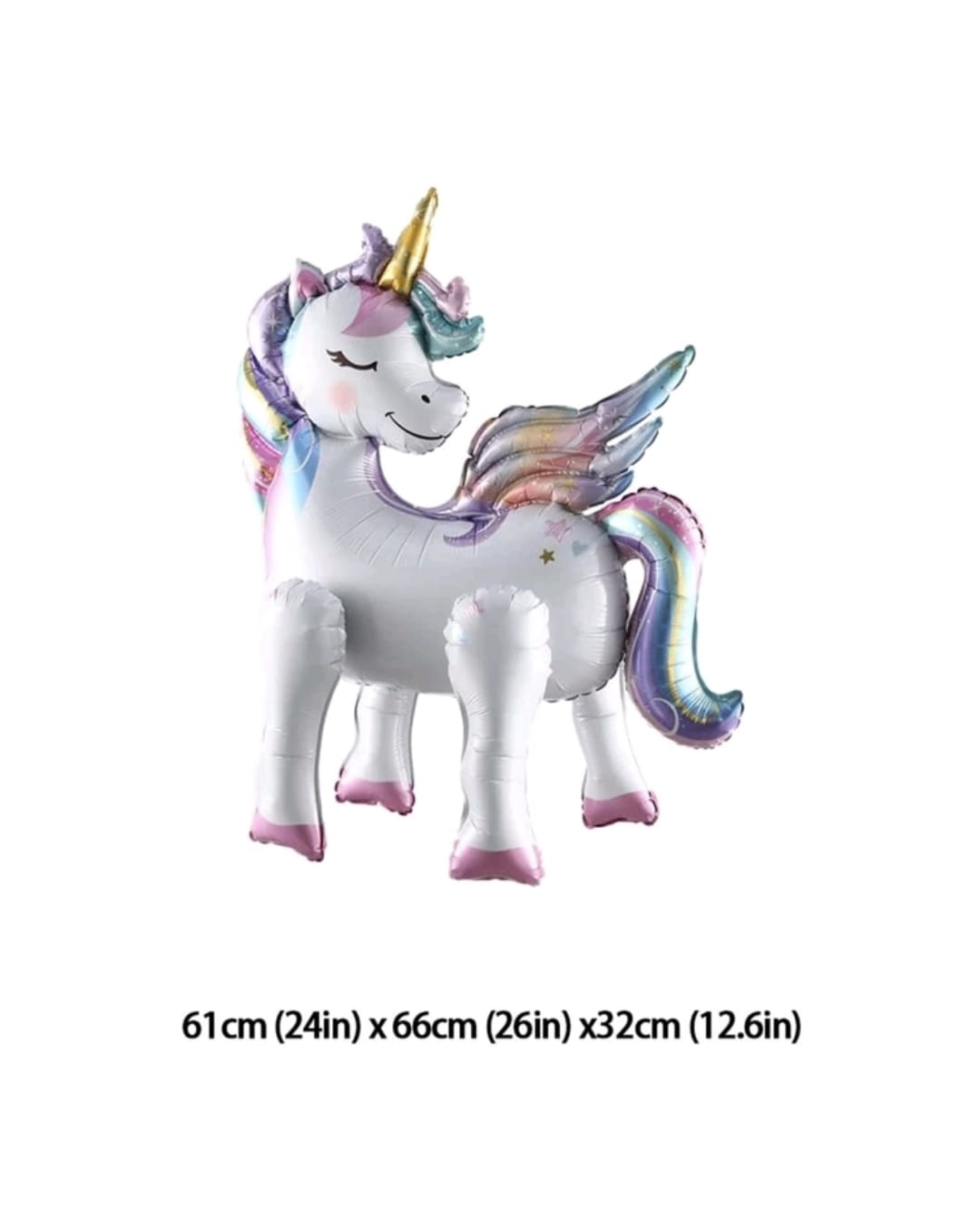 Unicorn foil balloons air-filled