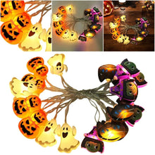 Fairy Lights Decorative LED String -  cat, witch pendants