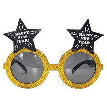 Happy New Year Star Eye Glasses - Gold