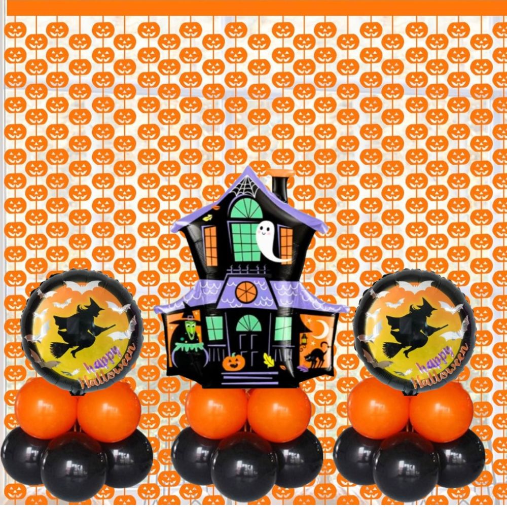 Witch Air Filled Decoration with 2 Curtain