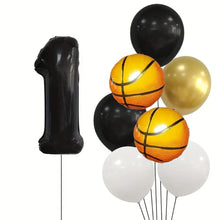 Basket Ball and Number Helium Balloon