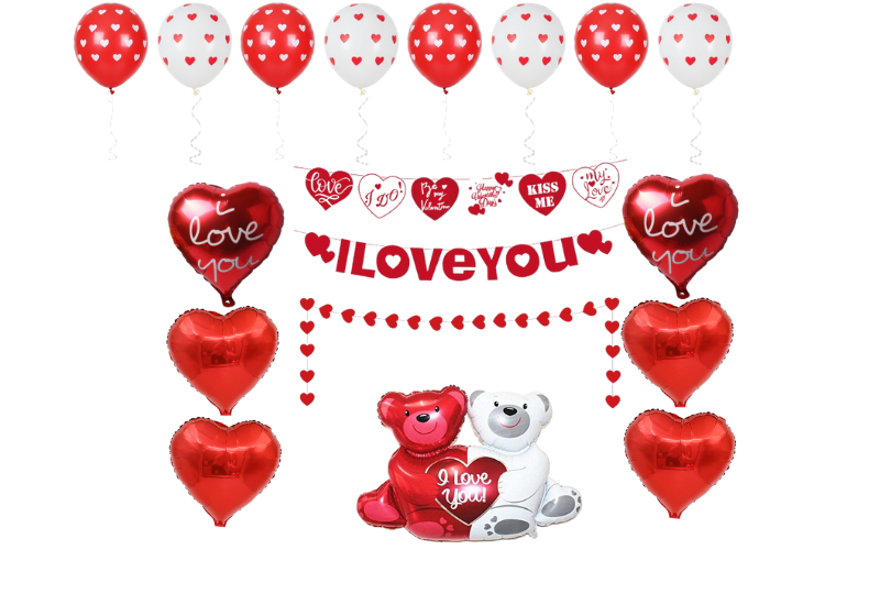 I love you balloon decoration
